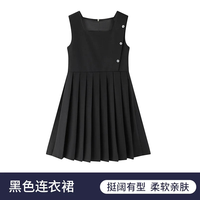 School Uniform Preppy Girls Dress front view