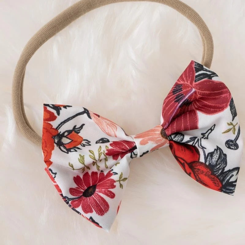 Summer Baby Girl Bowknot Cotton Dress front view
