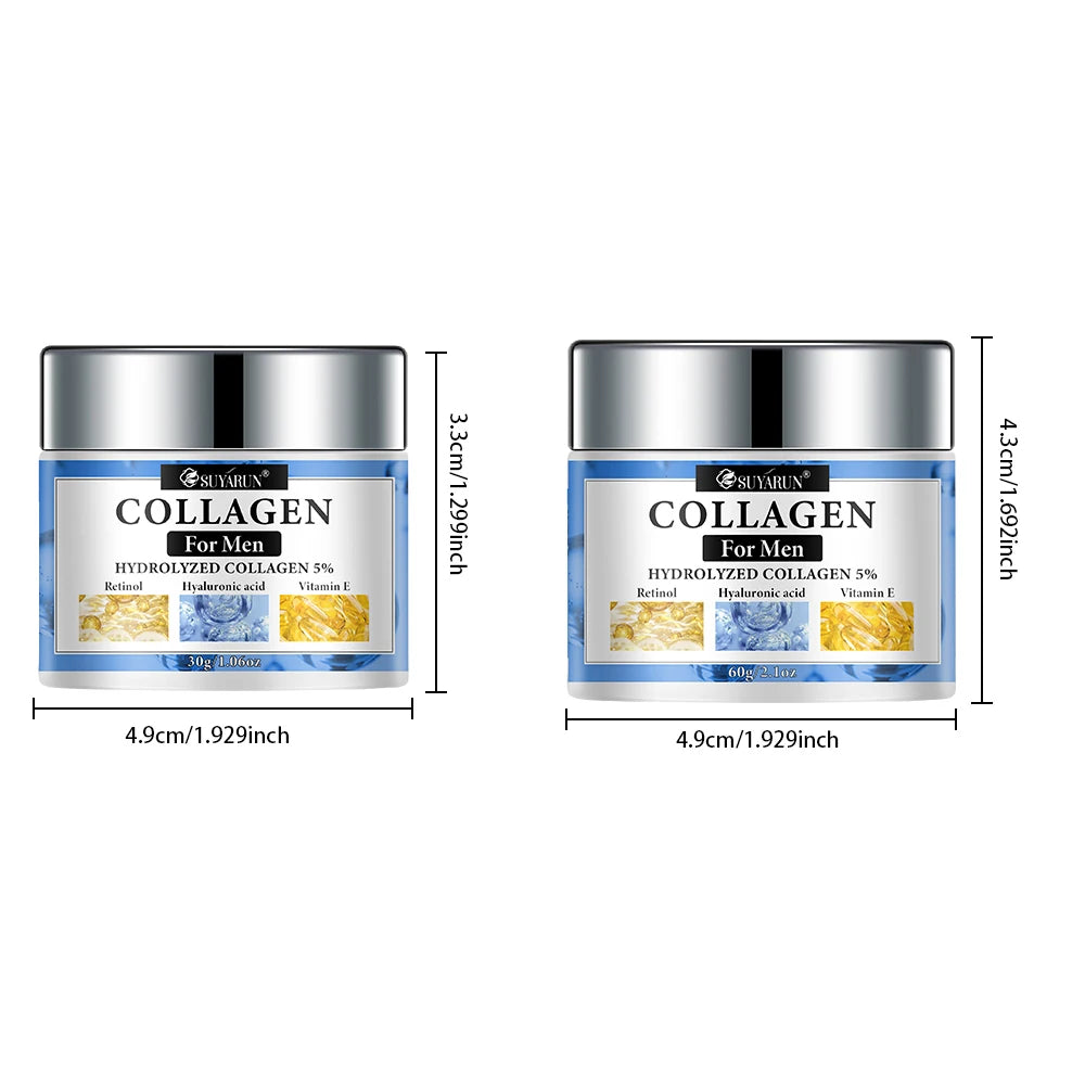 SUYARUN Retinol & Collagen Face Cream for Men - Anti-Aging Hydrating Moisturizer, Firming & Revitalizing Skincare.