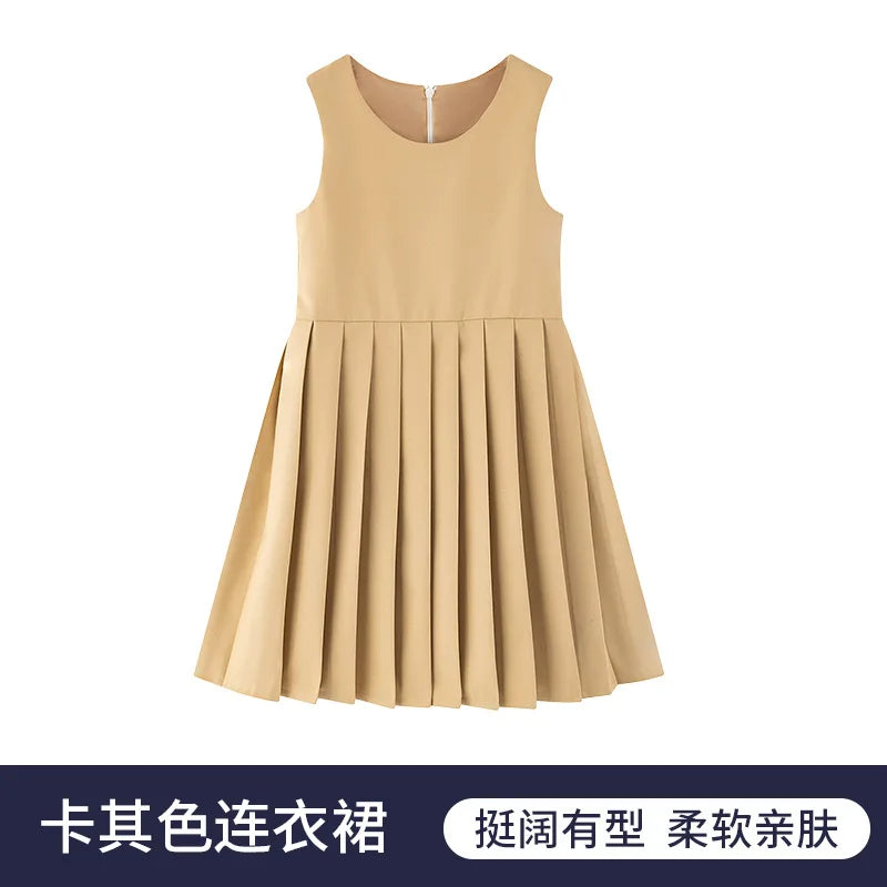 School Uniform Preppy Girls Dress front view