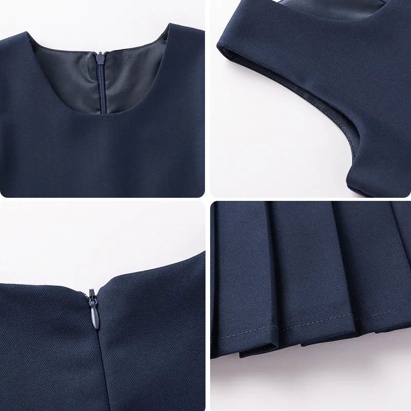 School Uniform Preppy Girls Dress front view