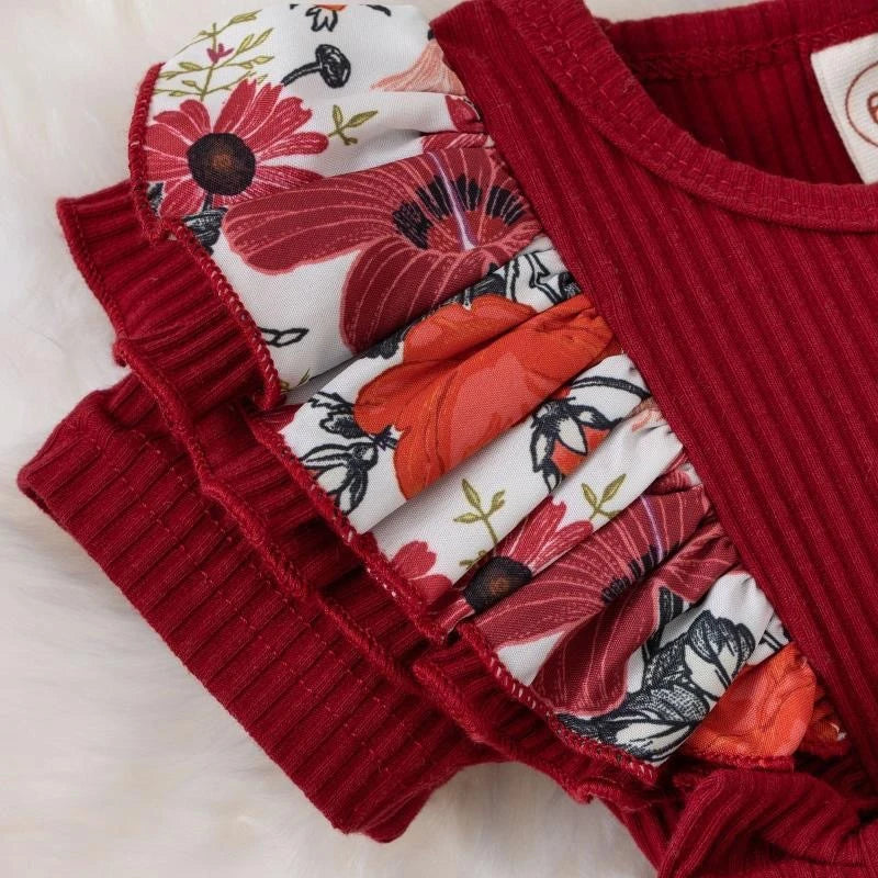 Summer Baby Girl Bowknot Cotton Dress front view