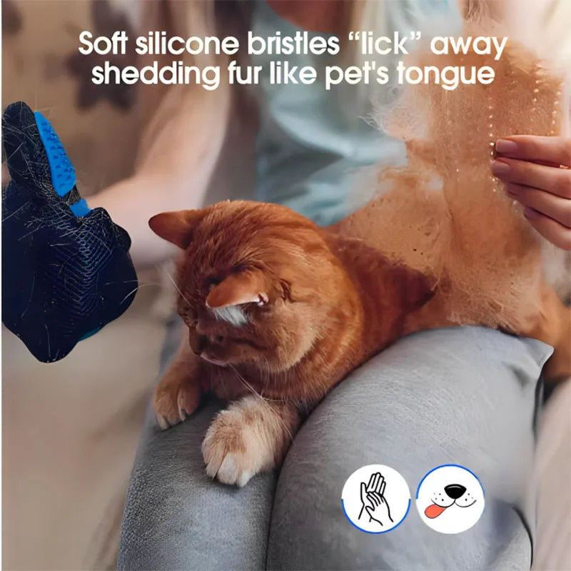 Pet Hair Glove Comb Pet Dog Cat Grooming Cleaning Glove Deshedding Hair Remover Massage Brush Animal Supplies Cat Accessories