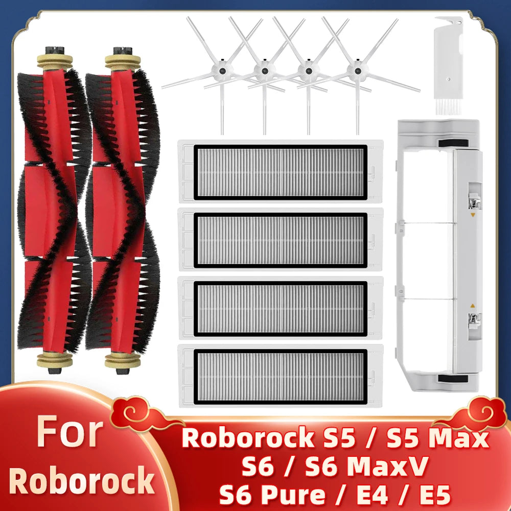 Fit For Xiaomi Mi Robot Vacuum Cleaner 1 / 1S SDJQR01RR SDJQR02RR Roborock E2 E3 E4 E5 S4 S4 Max S5 Main Side Brush Filter