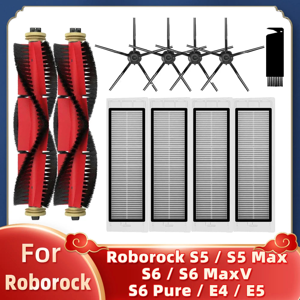 Fit For Xiaomi Mi Robot Vacuum Cleaner 1 / 1S SDJQR01RR SDJQR02RR Roborock E2 E3 E4 E5 S4 S4 Max S5 Main Side Brush Filter
