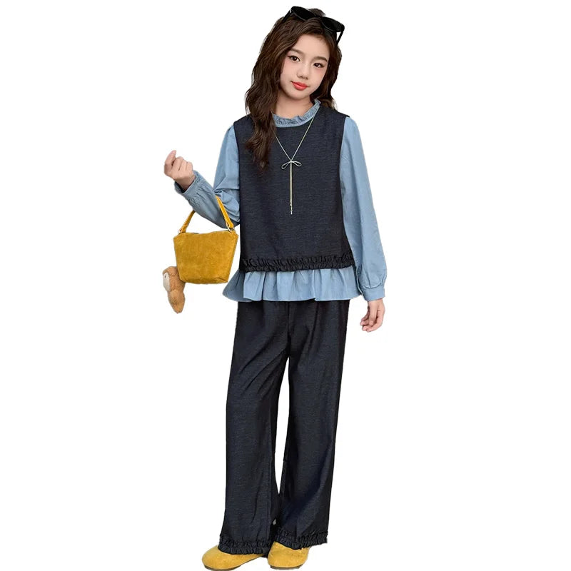 Back To School Girls Outfit Set front view