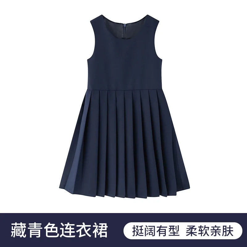 School Uniform Preppy Girls Dress front view