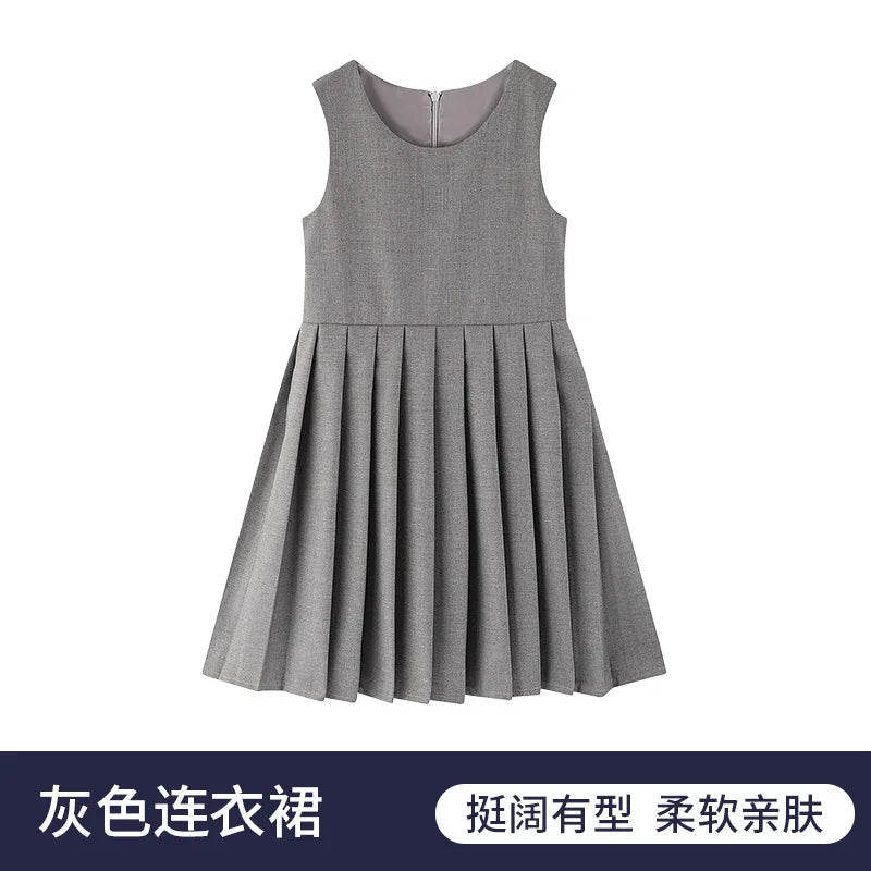 School Uniform Preppy Girls Dress front view