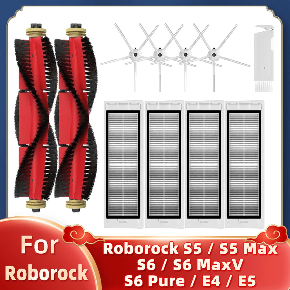 Fit For Xiaomi Mi Robot Vacuum Cleaner 1 / 1S SDJQR01RR SDJQR02RR Roborock E2 E3 E4 E5 S4 S4 Max S5 Main Side Brush Filter