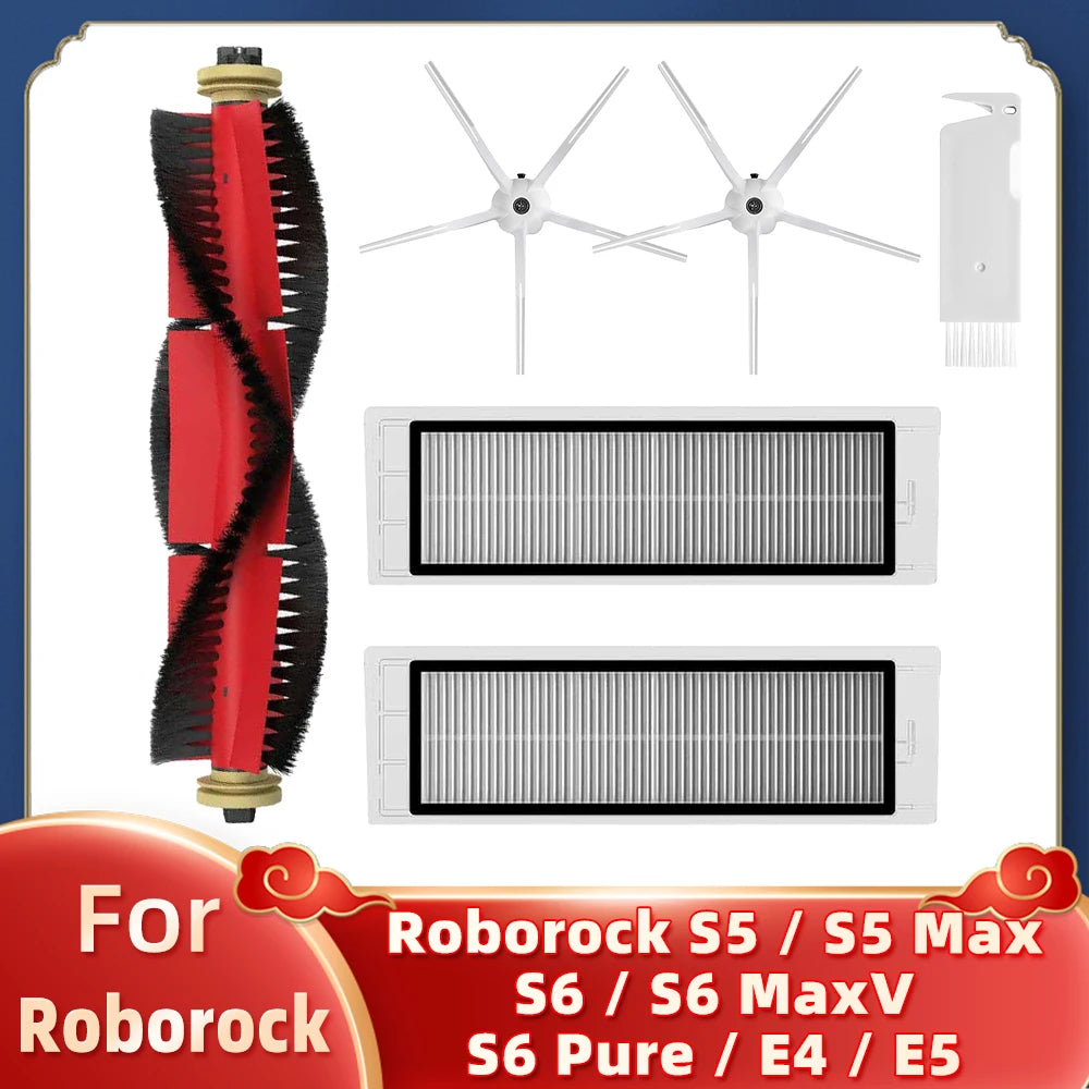 Fit For Xiaomi Mi Robot Vacuum Cleaner 1 / 1S SDJQR01RR SDJQR02RR Roborock E2 E3 E4 E5 S4 S4 Max S5 Main Side Brush Filter