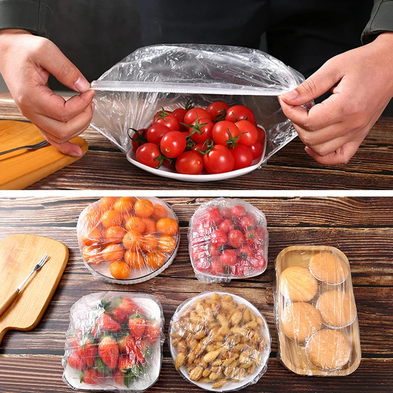 Reusable food bowl covers in multiple sizes stacked together