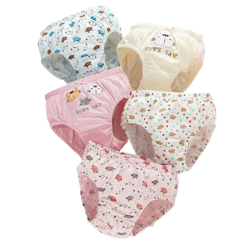 5 Pcs Girls Hello Kitty Cotton Underwear front view