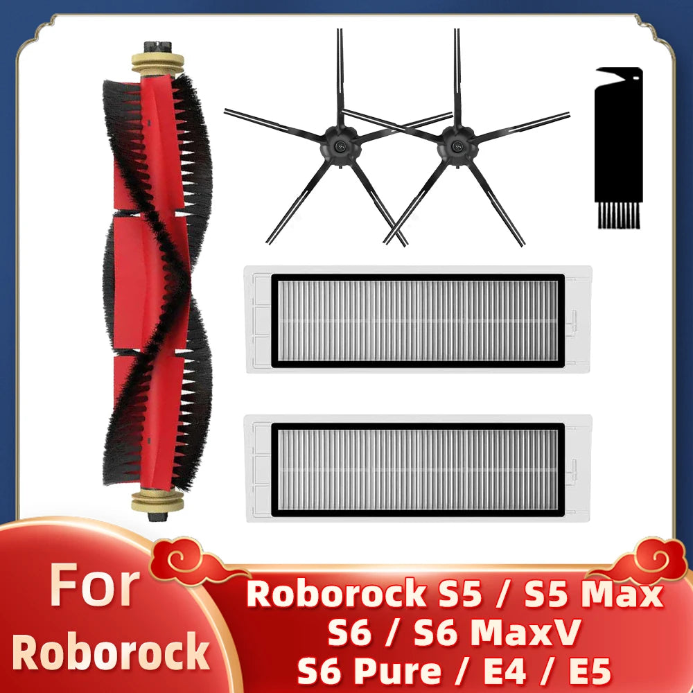 Fit For Xiaomi Mi Robot Vacuum Cleaner 1 / 1S SDJQR01RR SDJQR02RR Roborock E2 E3 E4 E5 S4 S4 Max S5 Main Side Brush Filter