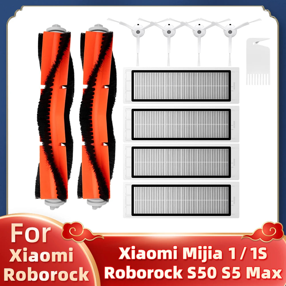 Fit For Xiaomi Mi Robot Vacuum Cleaner 1 / 1S SDJQR01RR SDJQR02RR Roborock E2 E3 E4 E5 S4 S4 Max S5 Main Side Brush Filter