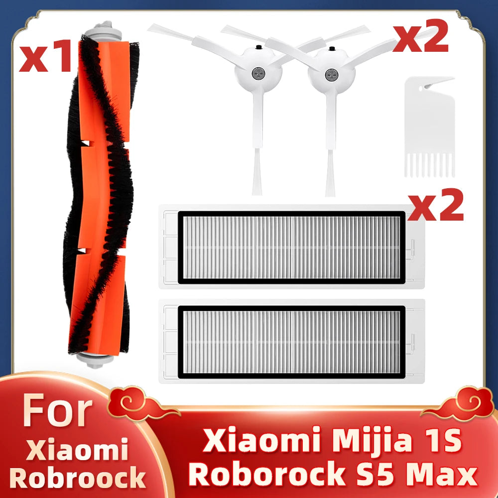 Fit For Xiaomi Mi Robot Vacuum Cleaner 1 / 1S SDJQR01RR SDJQR02RR Roborock E2 E3 E4 E5 S4 S4 Max S5 Main Side Brush Filter