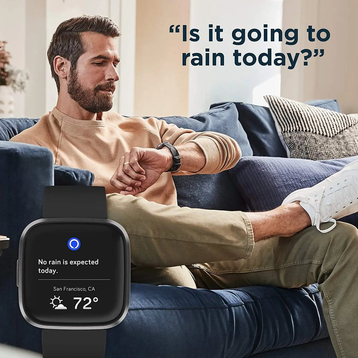 Health Fitness Smartwatch showing 24/7 heart rate tracking