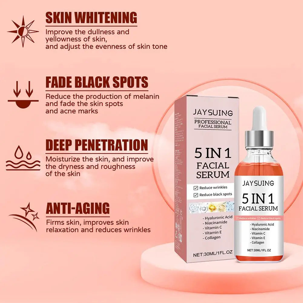 Vitamin C Face Serum, Hyaluronic Acid, Vitamin E Radiance Serum For Dark Spots, Even Skin Tone, Moisturizing Skincare Essence