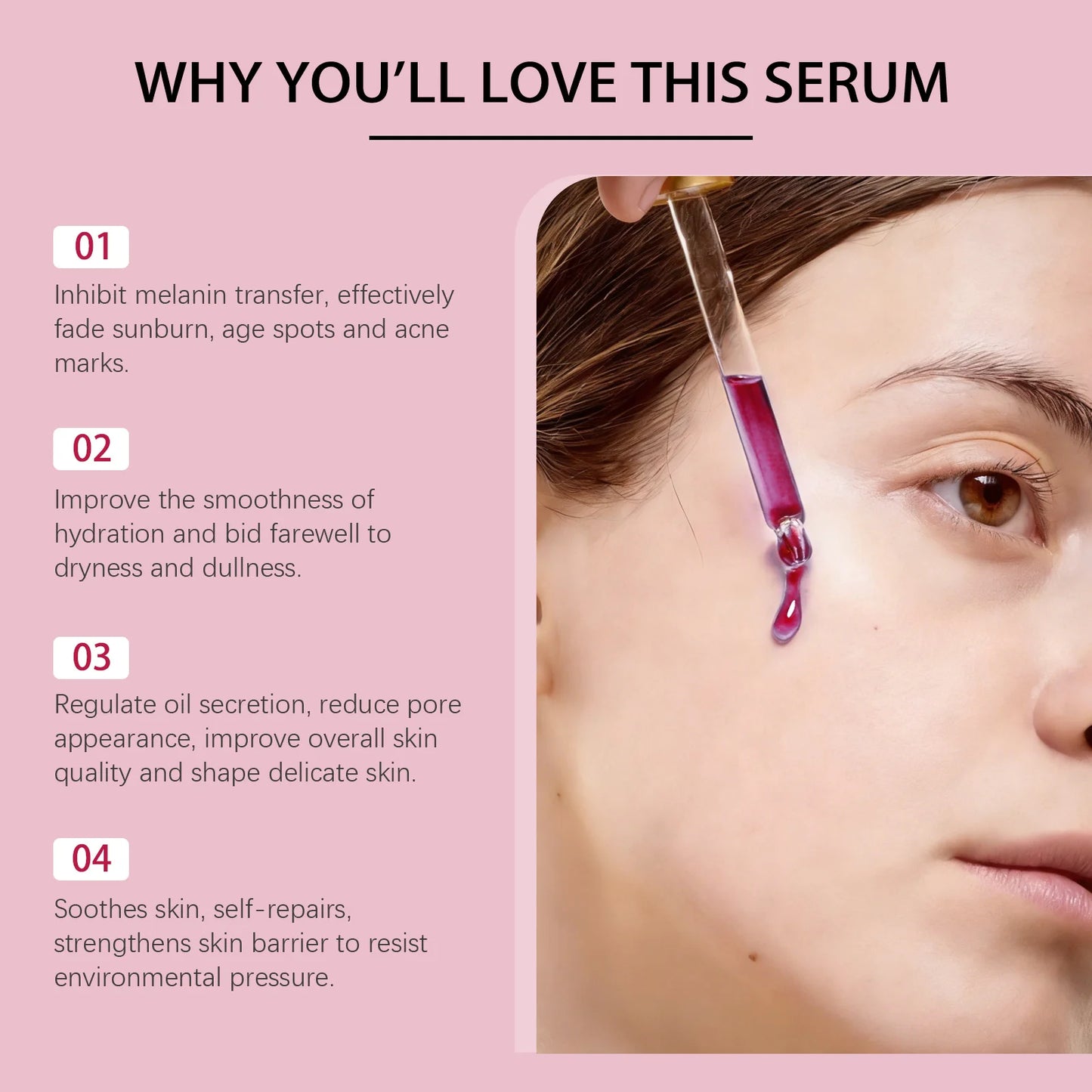 Niacinamide Facial Serum Brightening Firming Hydrating Improve Dullness Smoothing Rejuvenation Shrink Pores Glowing Facial Serum