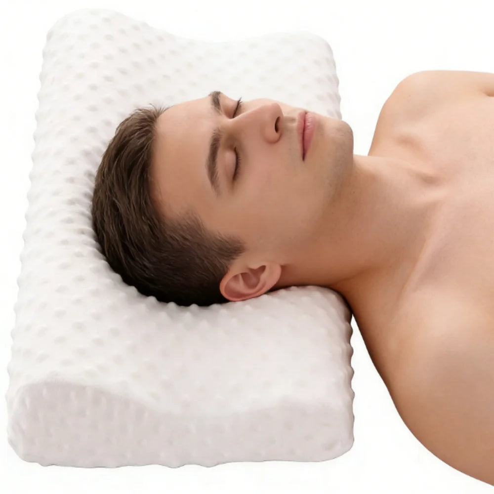 Memory Foam Sleeping Pillow Adjustable Side Sleeping Pillow Relieve Neck and Shoulder Pain Orthopedic Curve Neck Support
