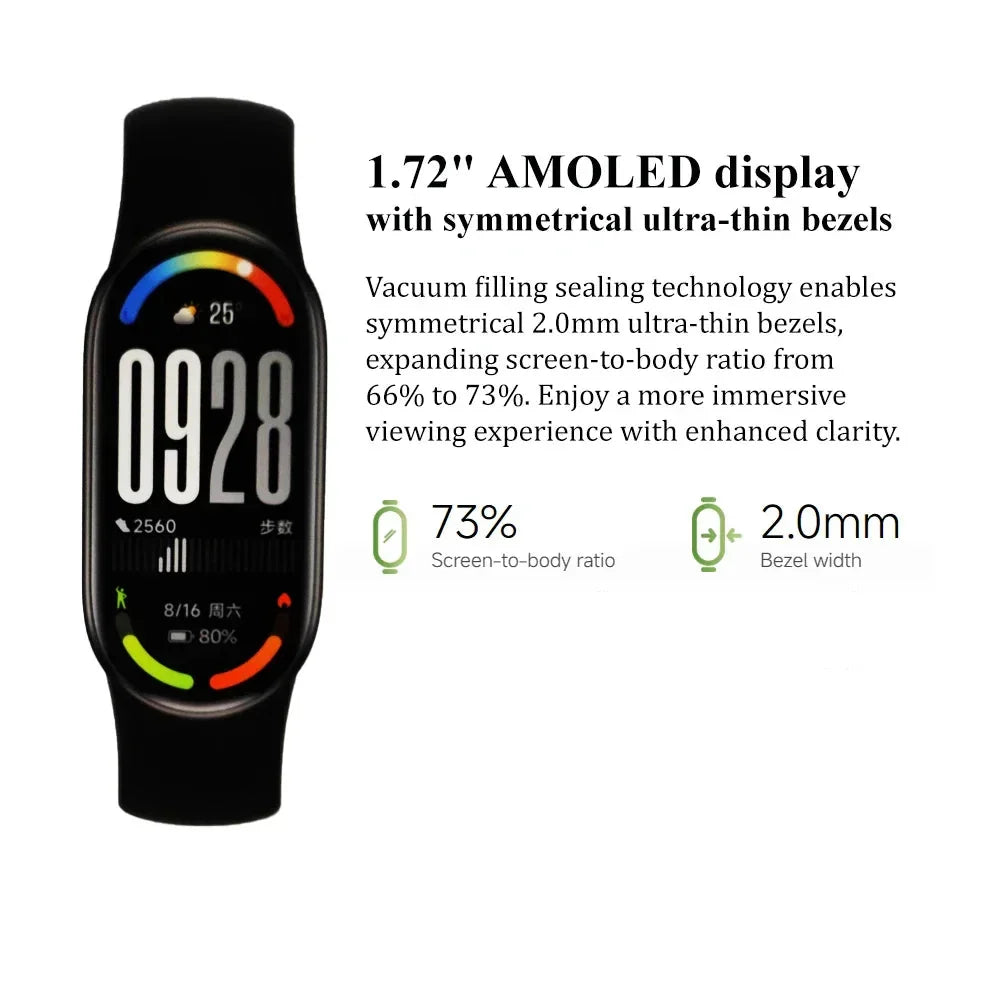 AMOLED Fitness Tracker with interchangeable strap options