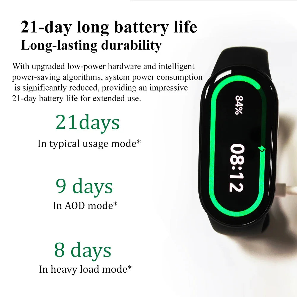 AMOLED Fitness Tracker worn on wrist during workout