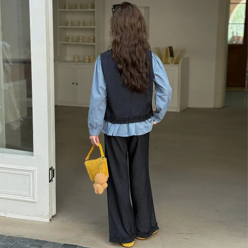 Back To School Girls Outfit Set front view