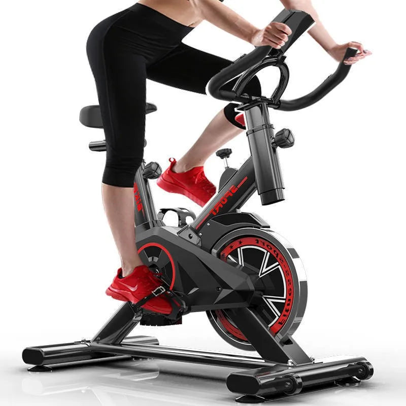 Spinning Exercise Bike with anti-slip toe-cage pedals