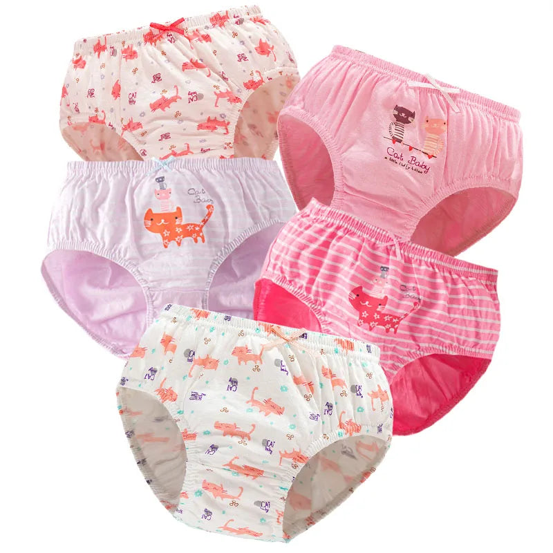 5 Pcs Girls Hello Kitty Cotton Underwear front view