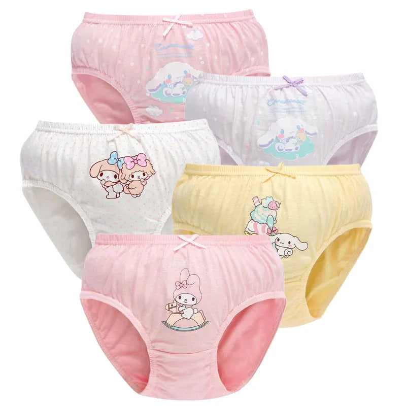 5 Pcs Girls Hello Kitty Cotton Underwear front view