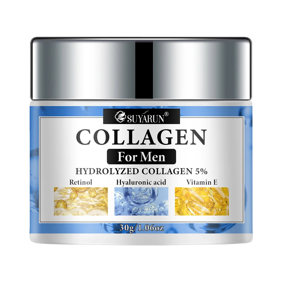 SUYARUN Retinol & Collagen Face Cream for Men - Anti-Aging Hydrating Moisturizer, Firming & Revitalizing Skincare.