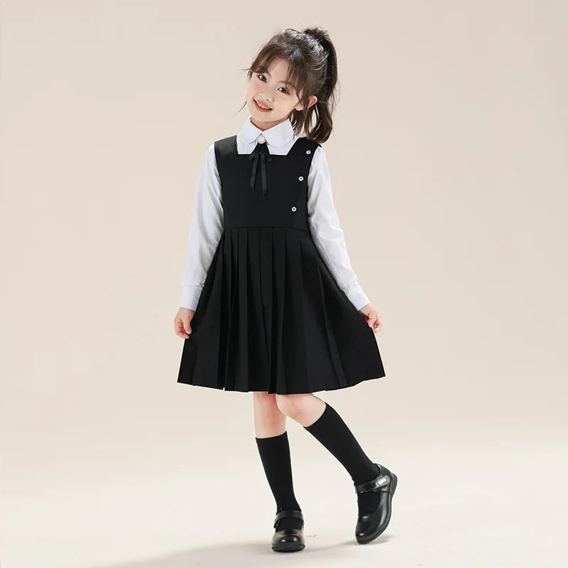 School Uniform Preppy Girls Dress front view
