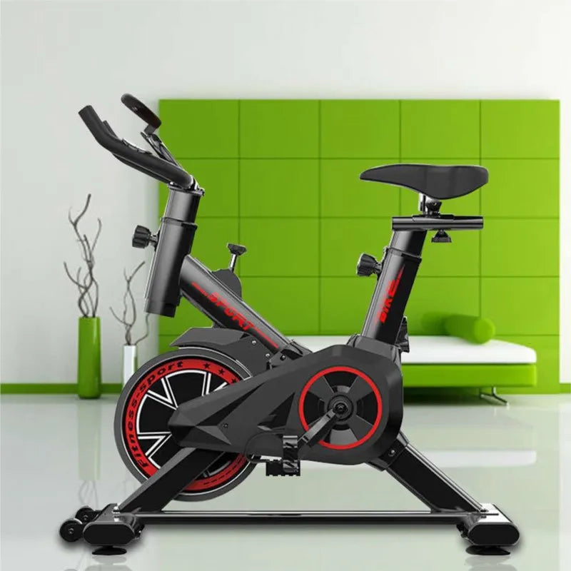 Spinning Exercise Bike shown in home gym setup