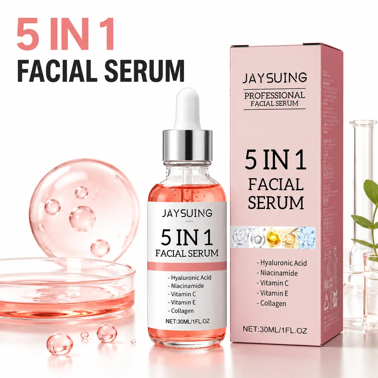 Vitamin C Face Serum, Hyaluronic Acid, Vitamin E Radiance Serum For Dark Spots, Even Skin Tone, Moisturizing Skincare Essence