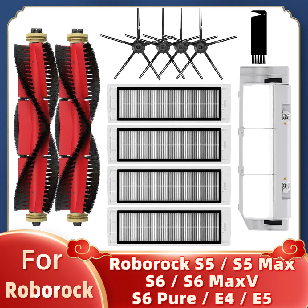 Fit For Xiaomi Mi Robot Vacuum Cleaner 1 / 1S SDJQR01RR SDJQR02RR Roborock E2 E3 E4 E5 S4 S4 Max S5 Main Side Brush Filter