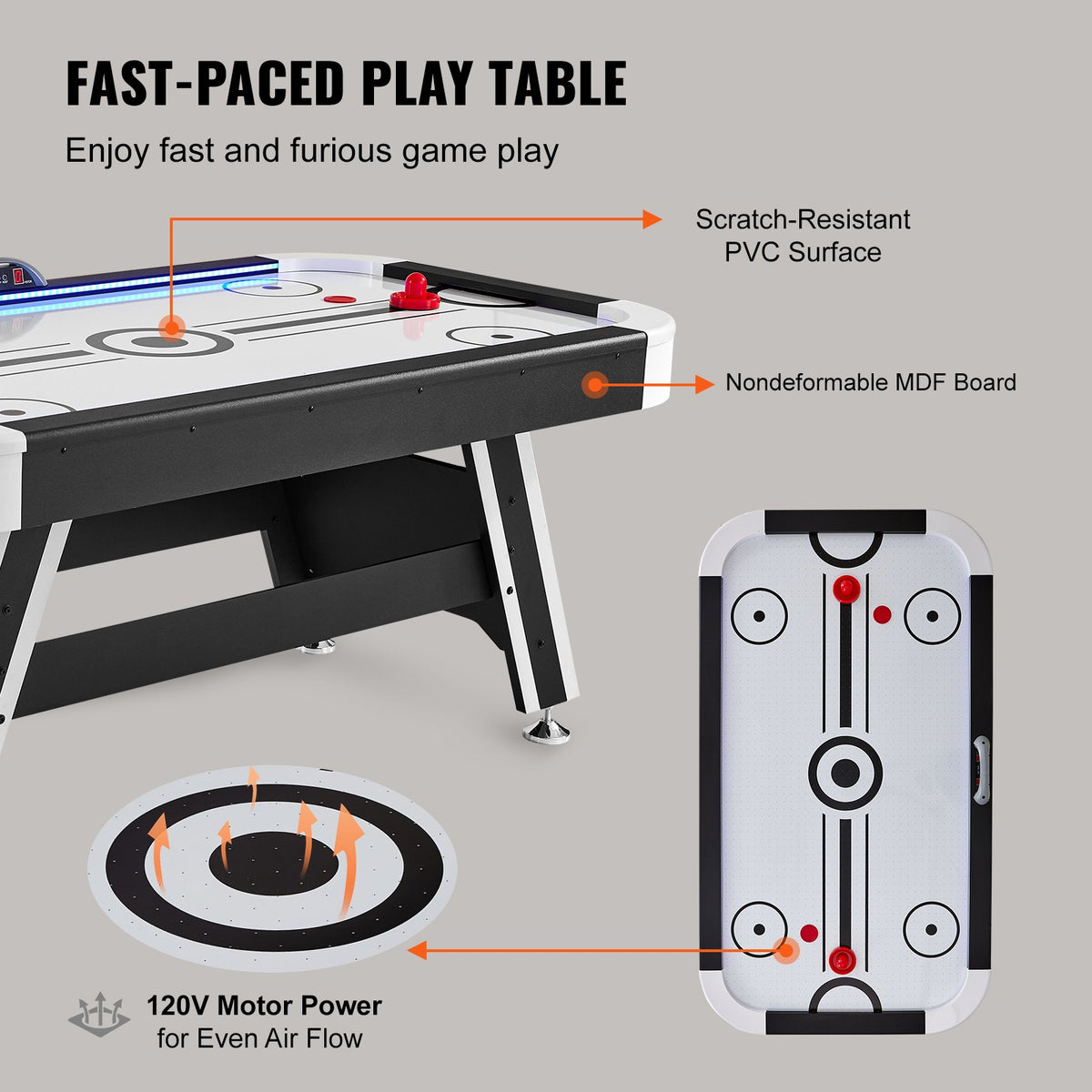 Air Powered Hockey Table front view