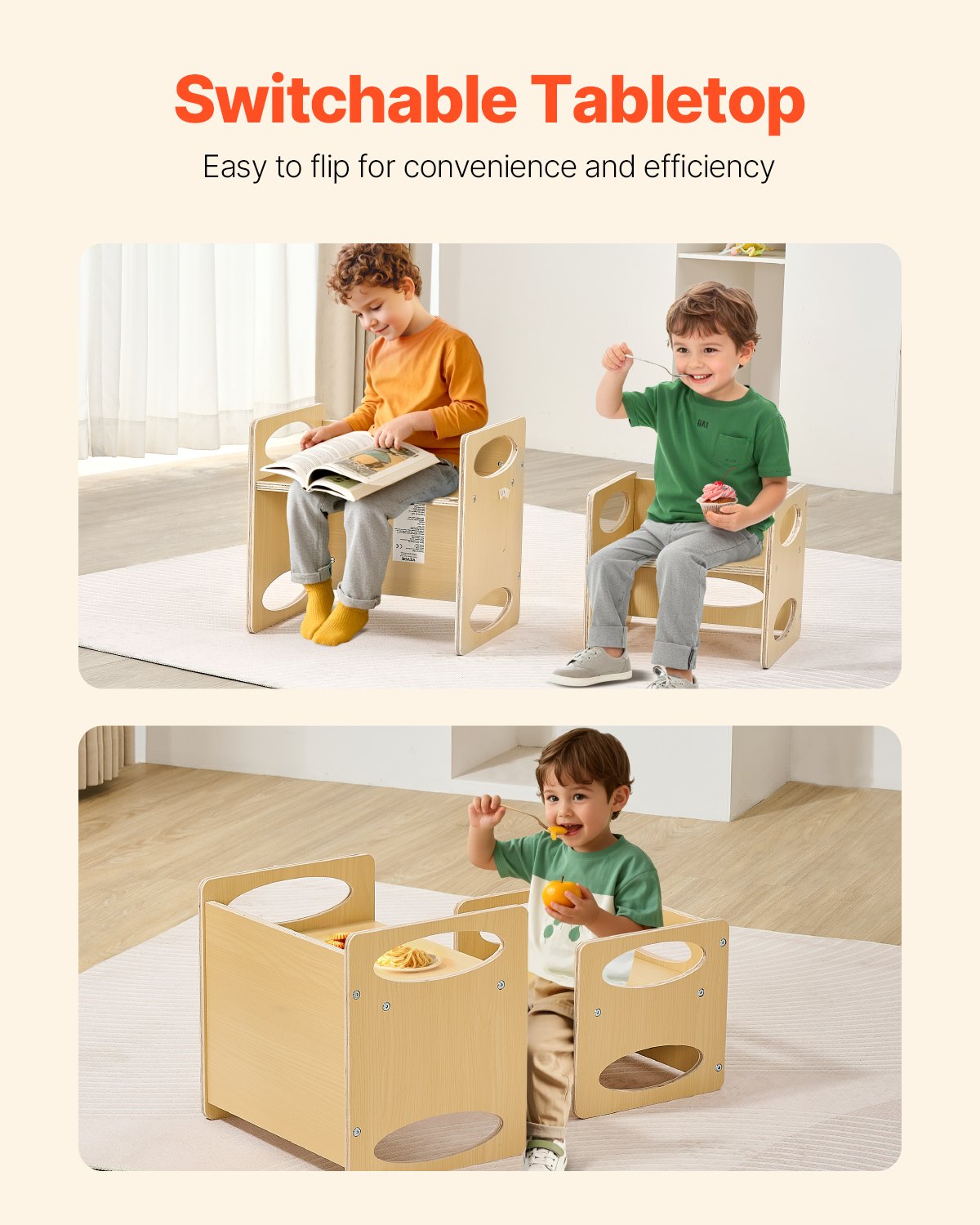 Montessori Weaning Table and Chair Set, Wooden Toddler Table and Chair